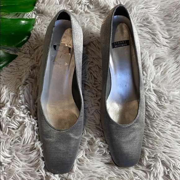 Stuart Weitzman vintage Leah pewter pump size 8.5 - Picture 3 of 8